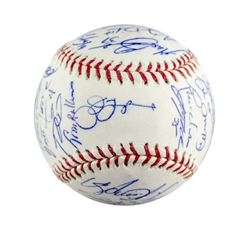2012 Detroit Tigers Team Signed Postseason Baseball(34 Signatures including Cabrera and Verlander)